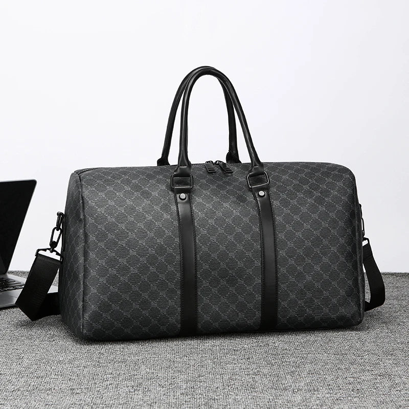The Velora™ Signature Checkered Weekender