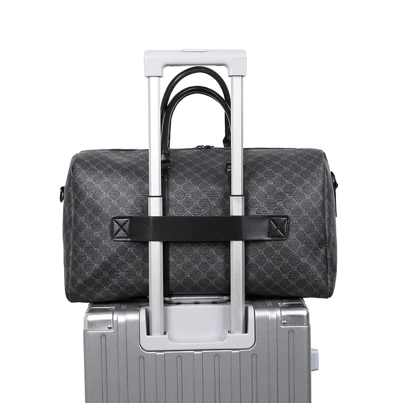 The Velora™ Signature Checkered Weekender